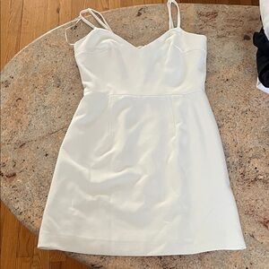 French Connection White Spaghetti-Strap Mini Dress